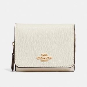Coach White Trifold Small Wallet